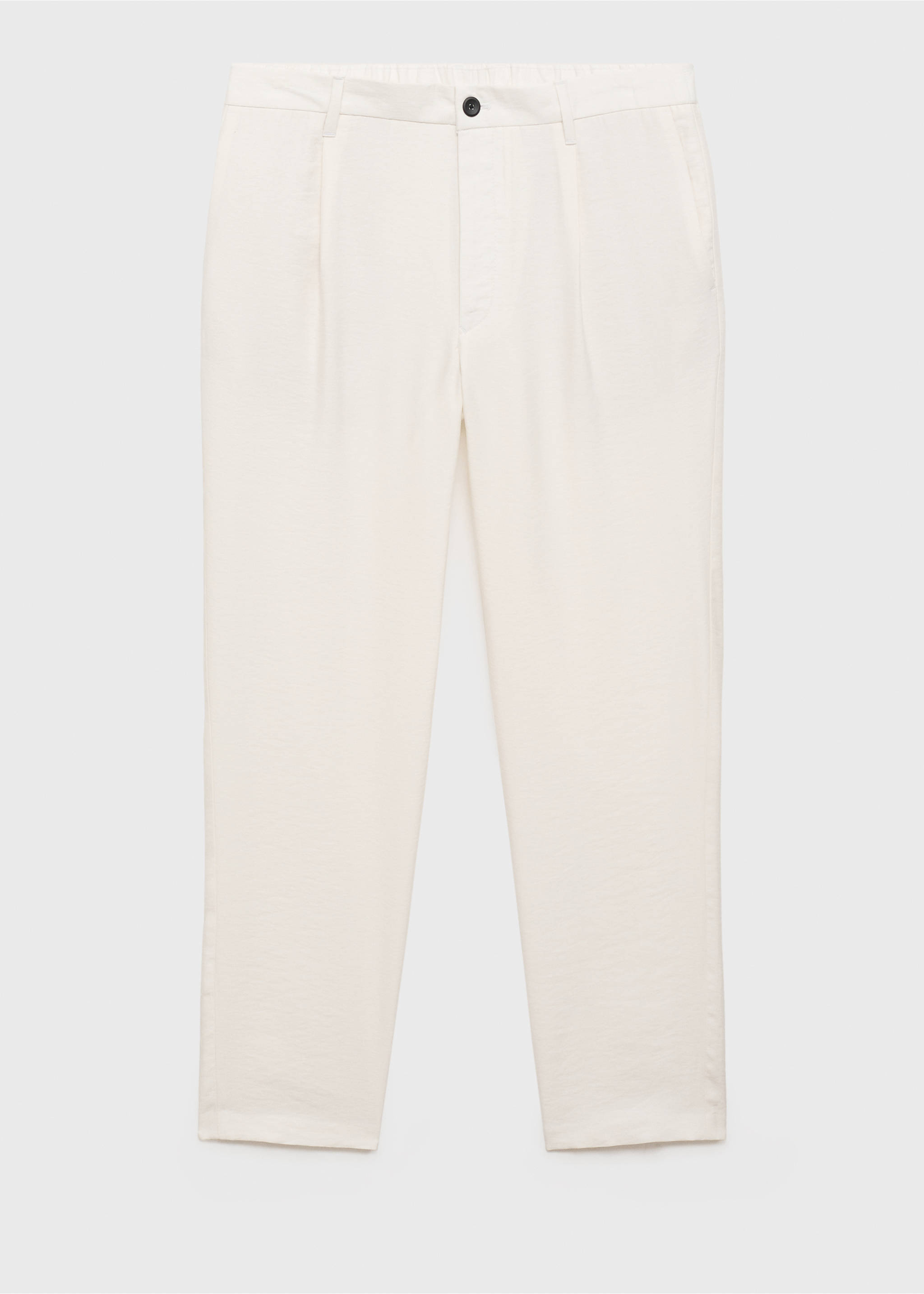 Pantalón recto pinzas - Artículo sin modelo, Blanco roto. Ref: 17012920-00.