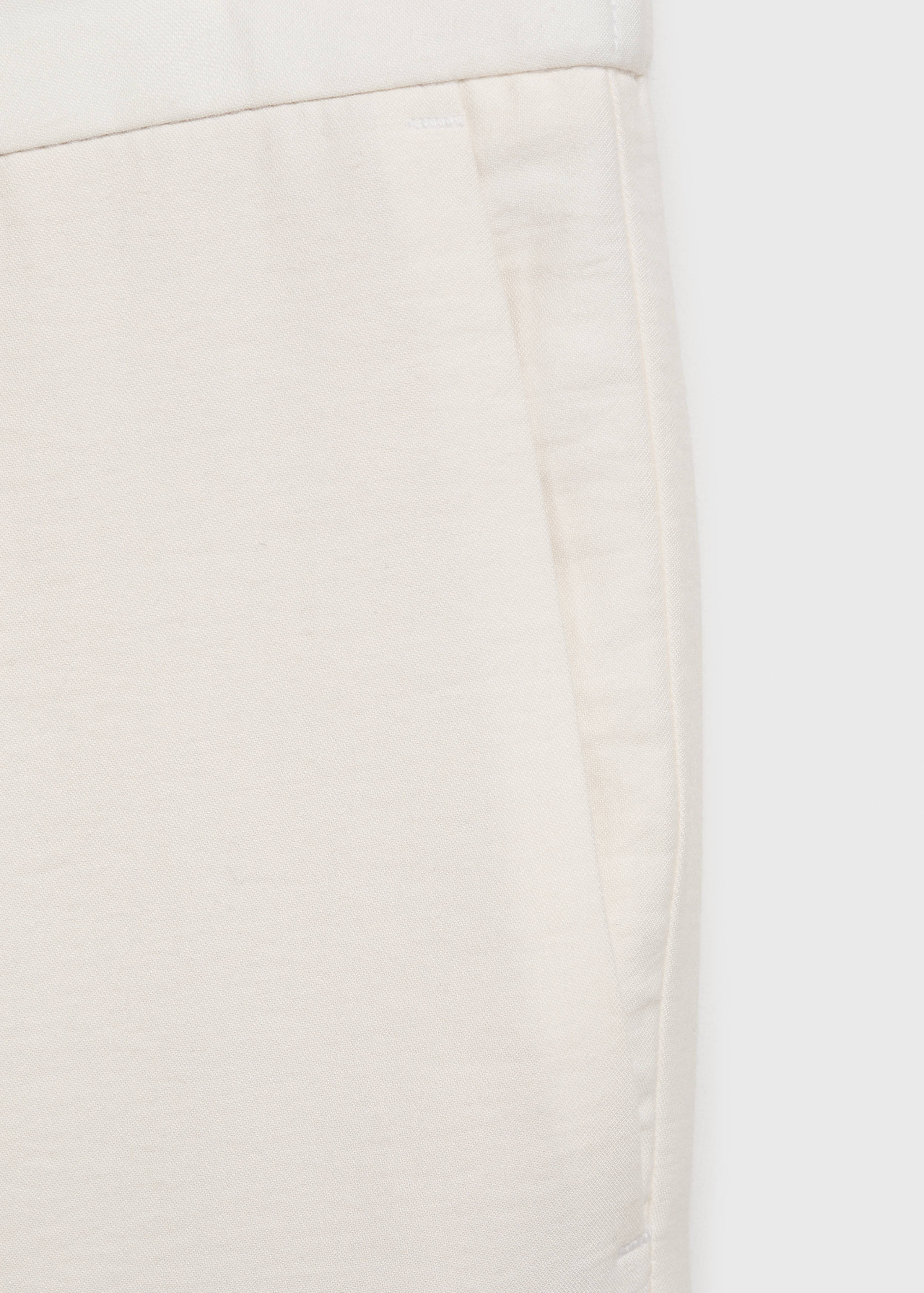 直筒褶皱裤 - null