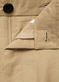 Straight-fit pleated trousers — Beige 8