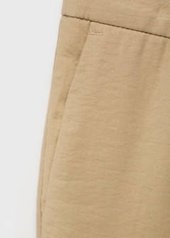 Straight-fit pleated trousers — Beige 9