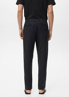 Straight-fit pleated trousers — Black 3