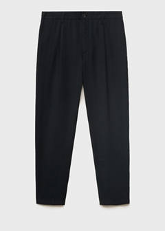 Straight-fit pleated trousers — Black 7