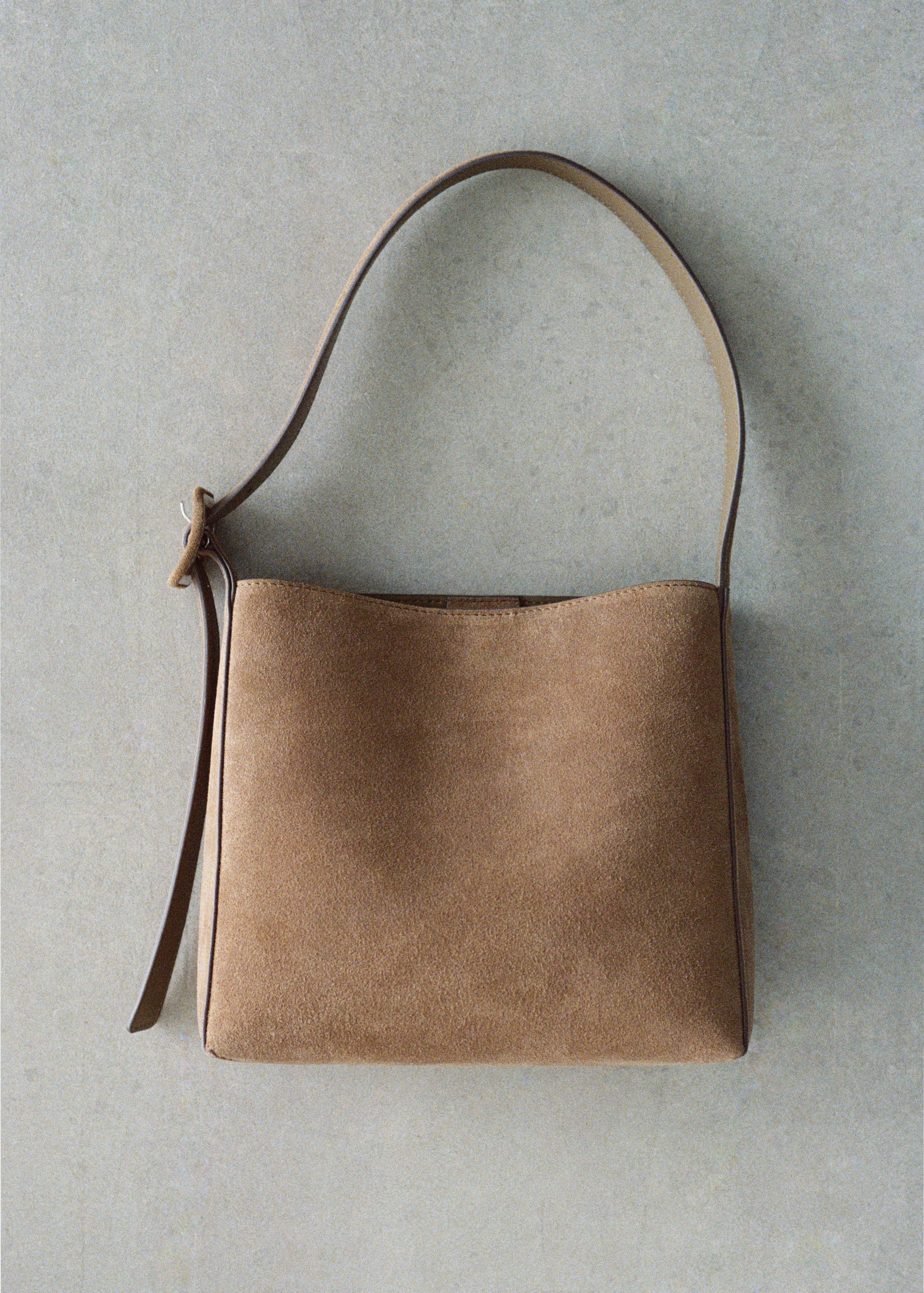 Suede leather shopper bag - General plane