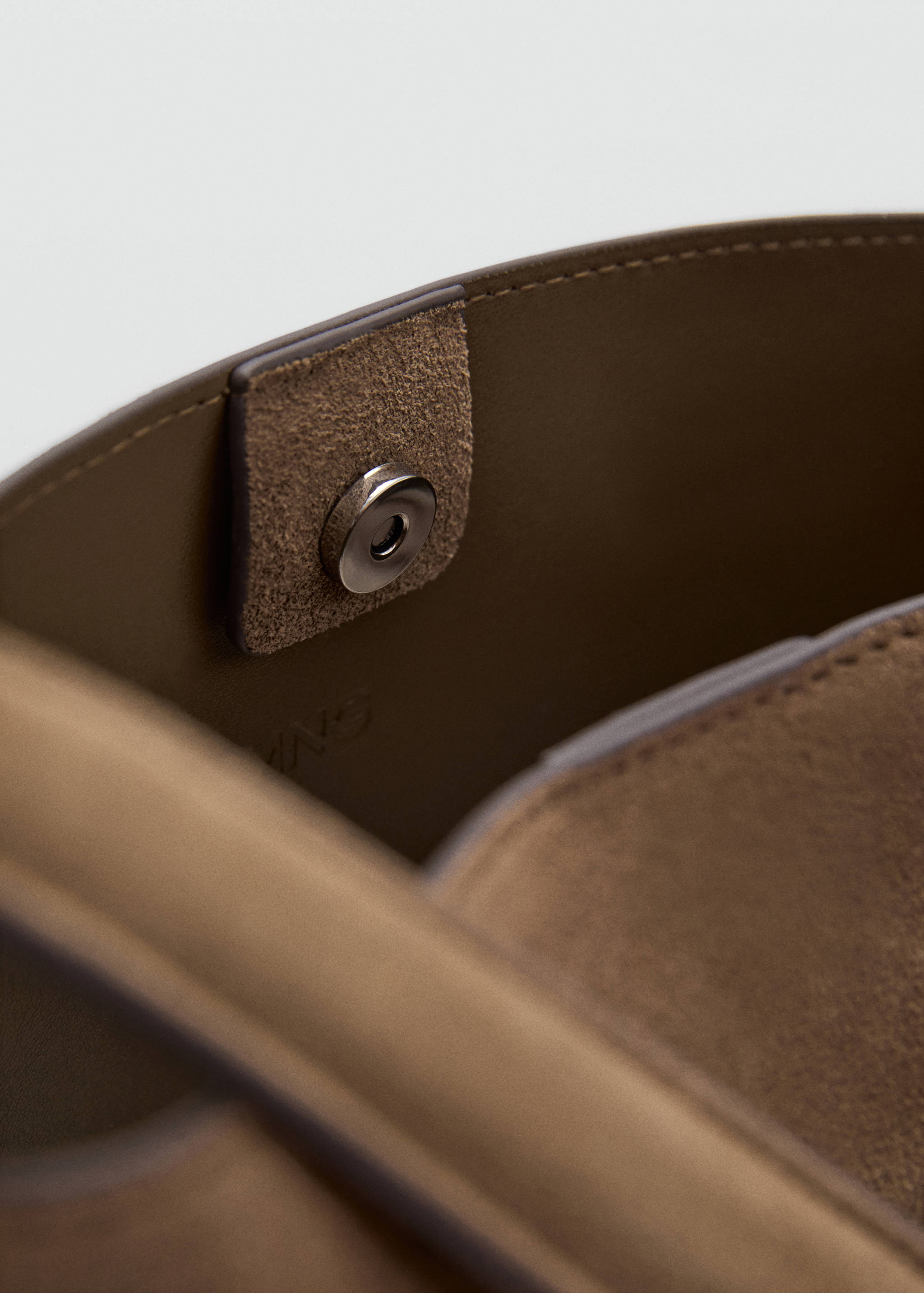 Suede leather shopper bag - Details of the article 2