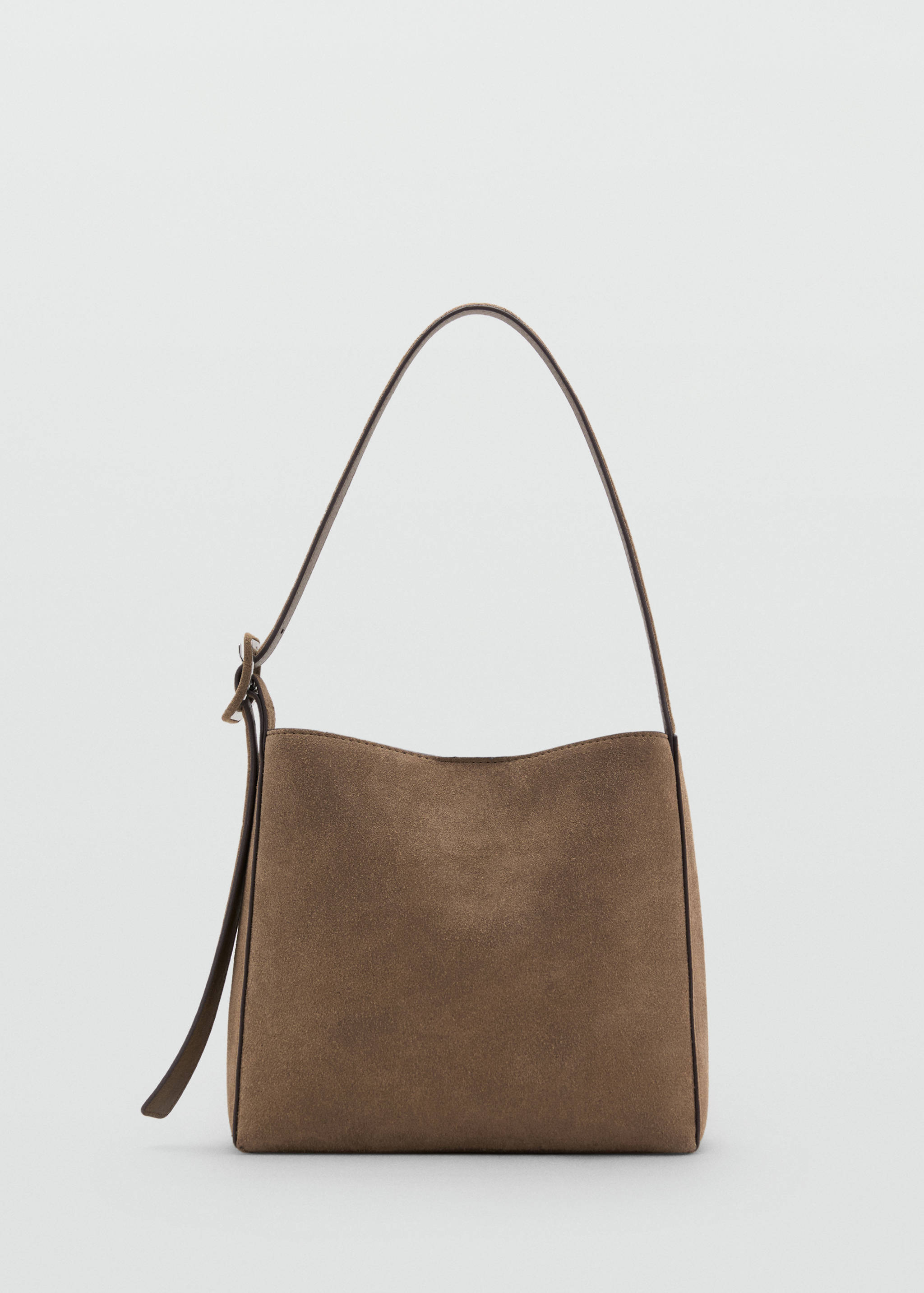 Suede leather shopper bag - Article without model