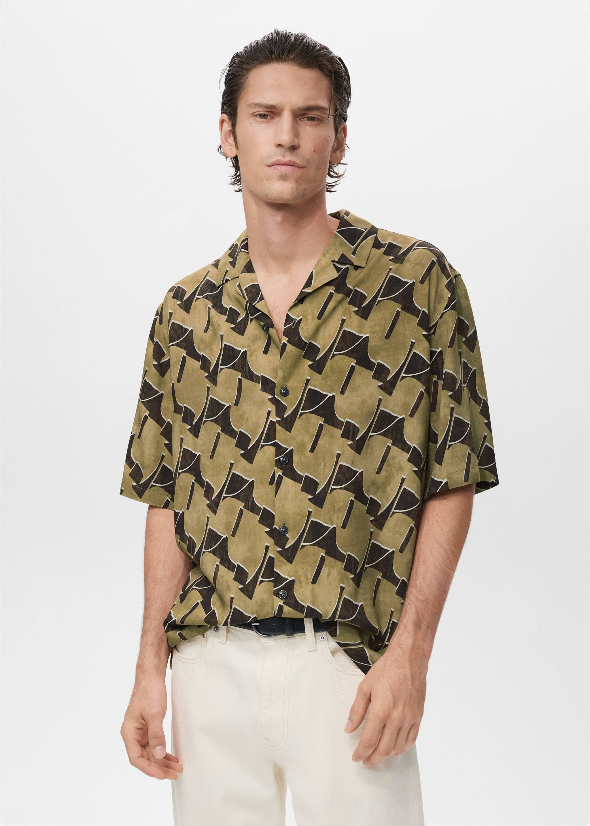 Flowy printed shirt - Medium plane