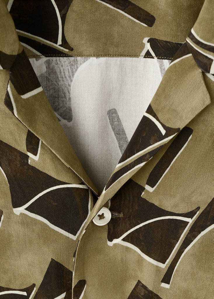 Flowy printed shirt — Ochre