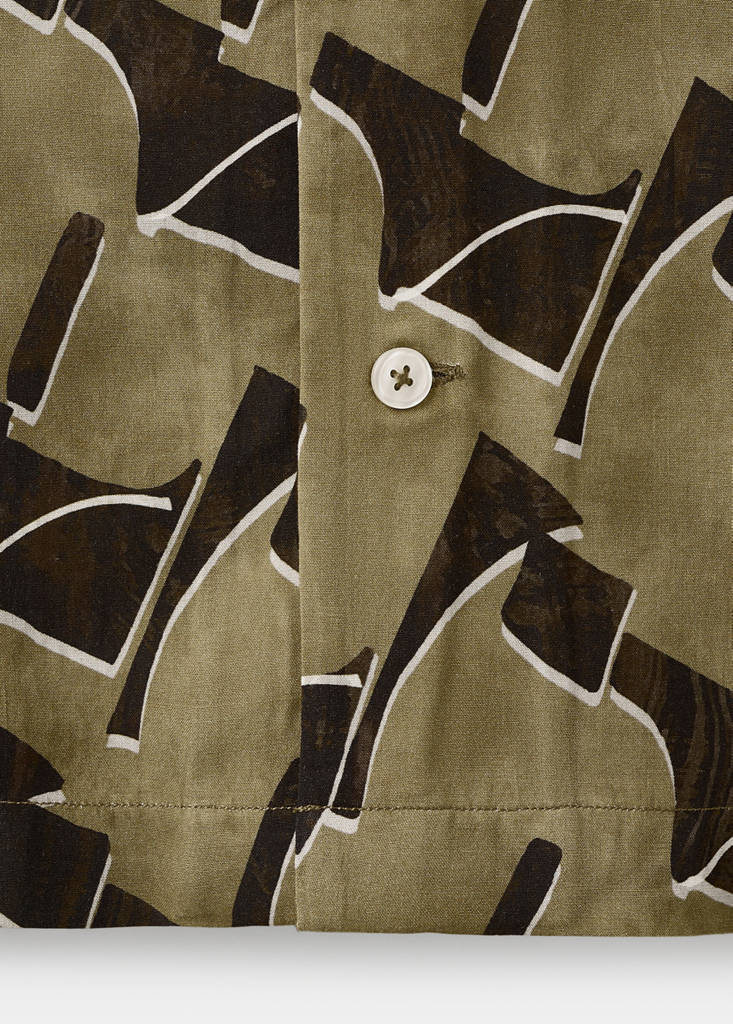 Flowy printed shirt — Ochre