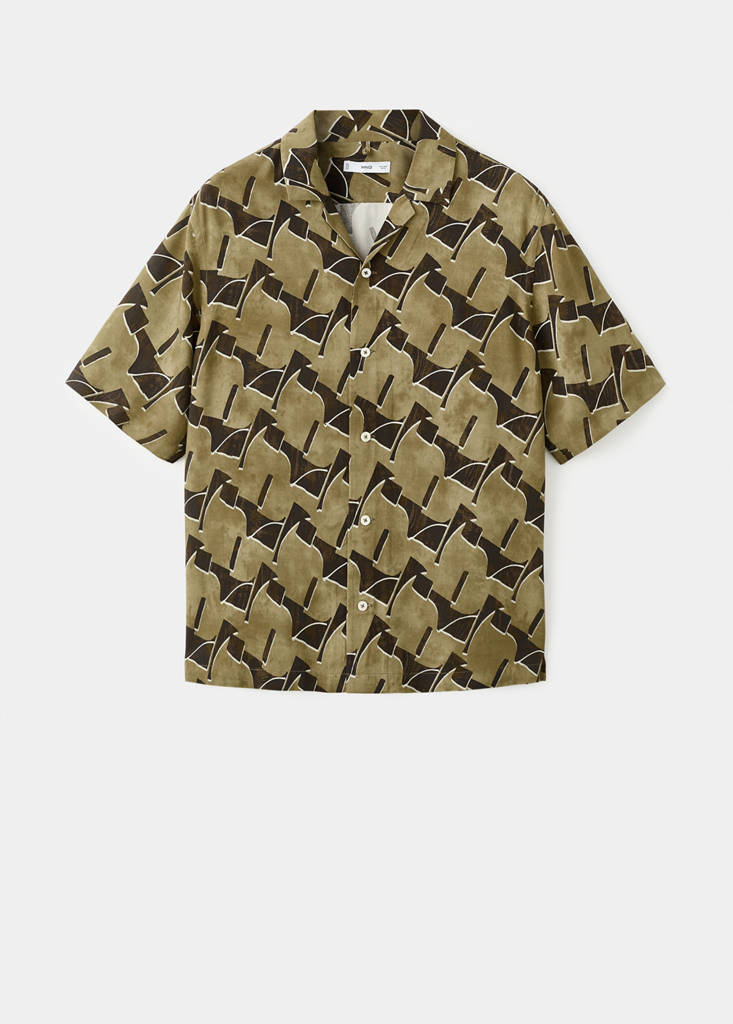 Flowy printed shirt — Ochre