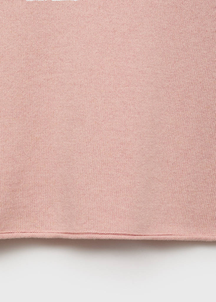 V-neck knit sweater — Pastel Pink