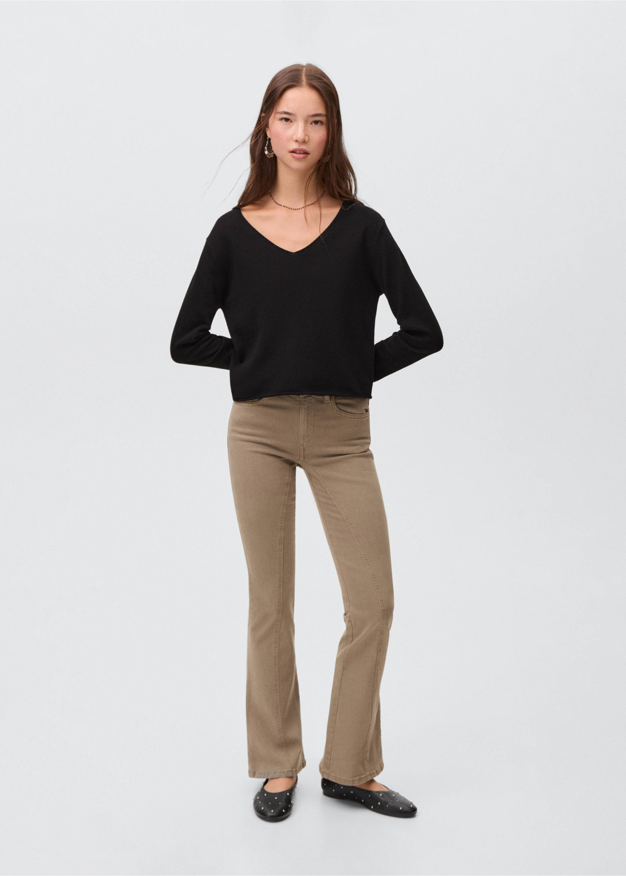 Пуловер из трикотажа - Общий план, Угольно-серый. Ref: 17013277-00.