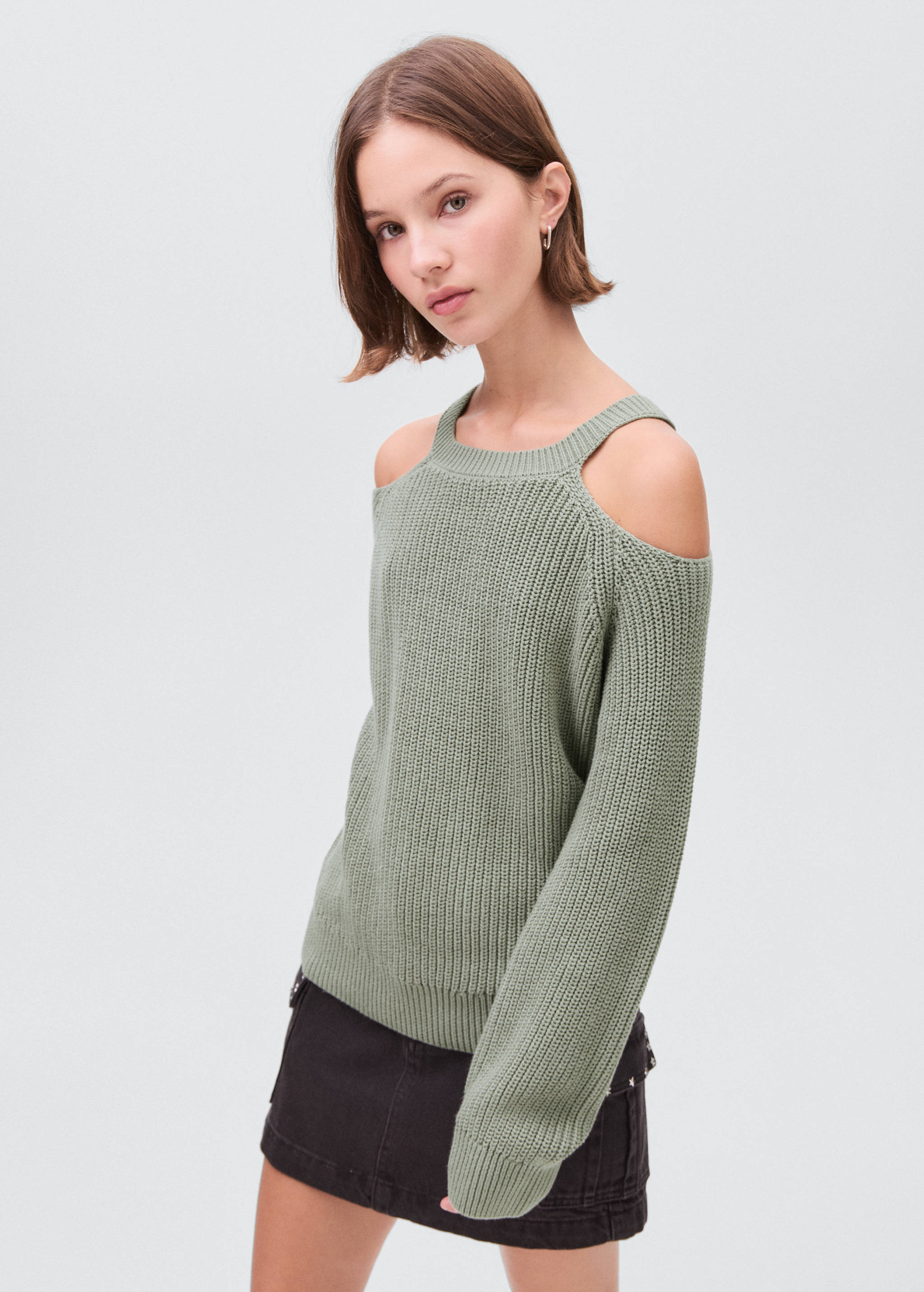 Sweater with cropped sleeves - Medium plane