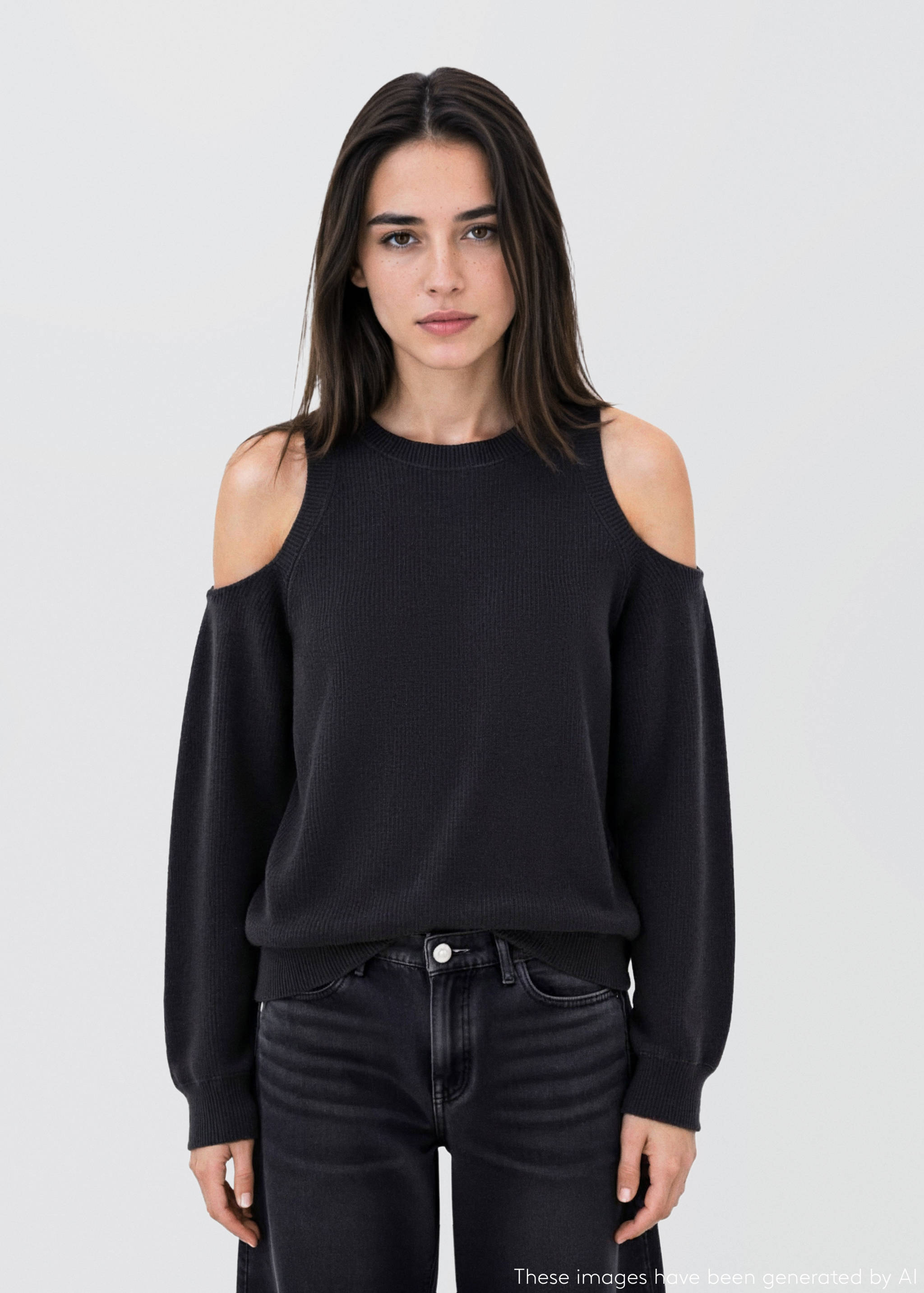Sweater with cropped sleeves - Medium plane