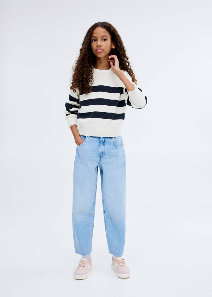 Knitted polo-neck sweater — Off White