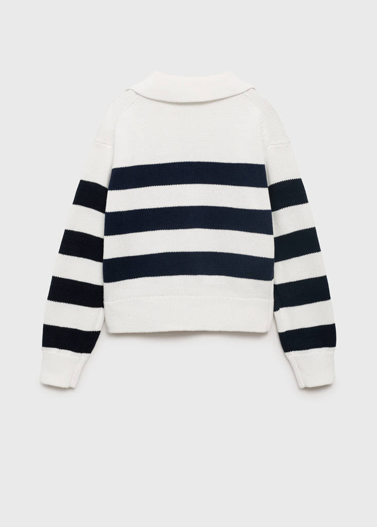 Knitted polo-neck sweater — Off White