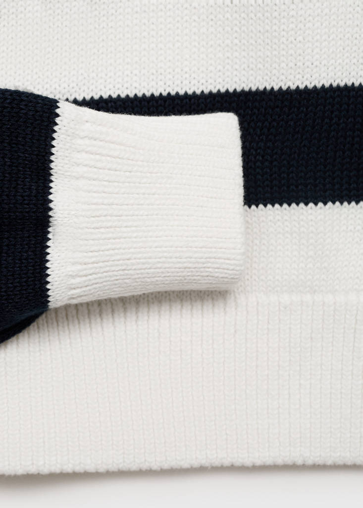 Knitted polo-neck sweater — Off White
