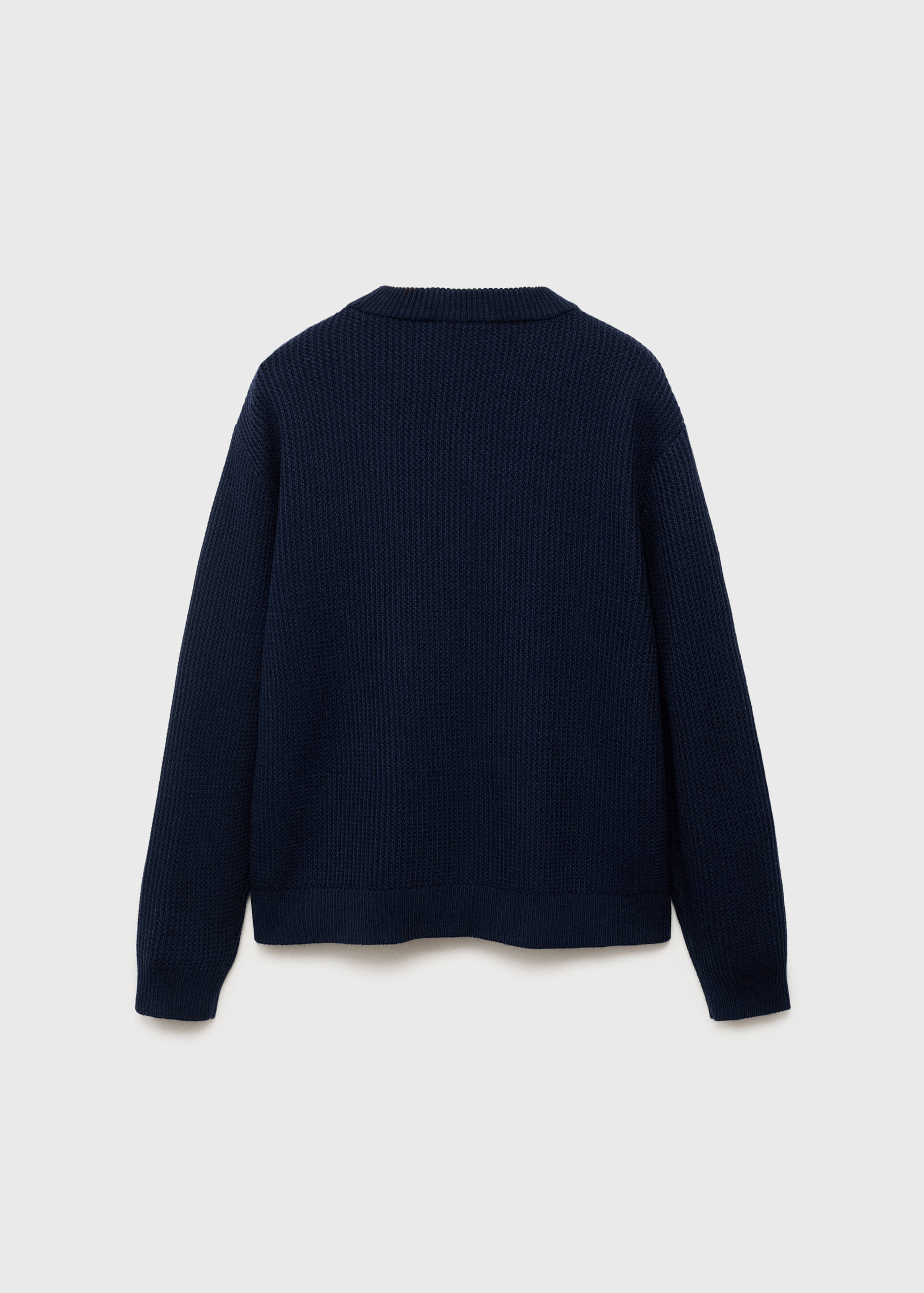 Knitted cotton sweater - Reverse of the article