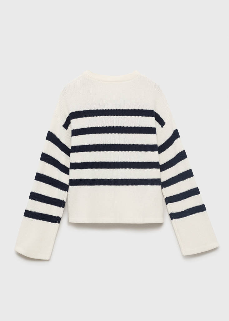 Knit striped sweater — Off White