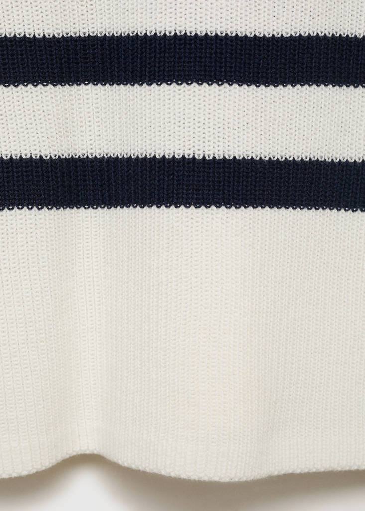 Knit striped sweater — Off White