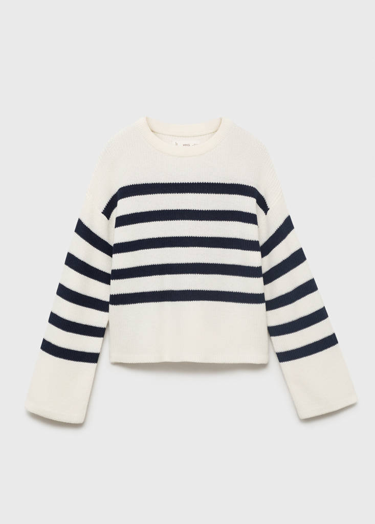 Knit striped sweater — Off White