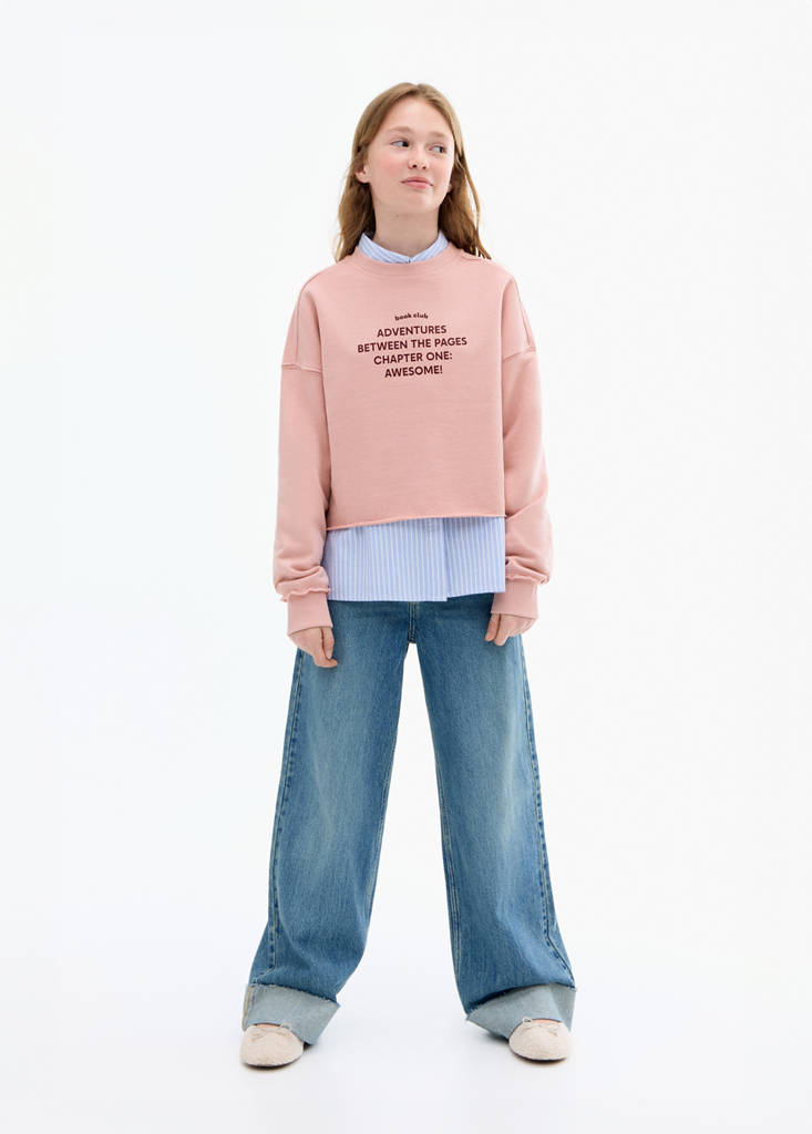Printed message sweatshirt — Pink