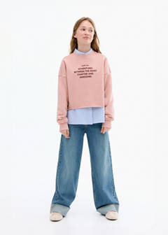 Printed message sweatshirt — Pink 2