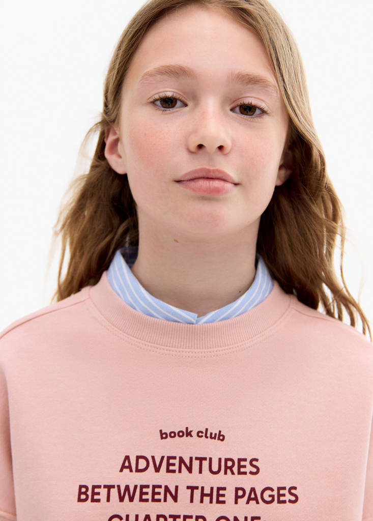 Printed message sweatshirt — Pink