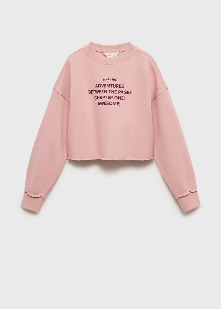Printed message sweatshirt — Pink