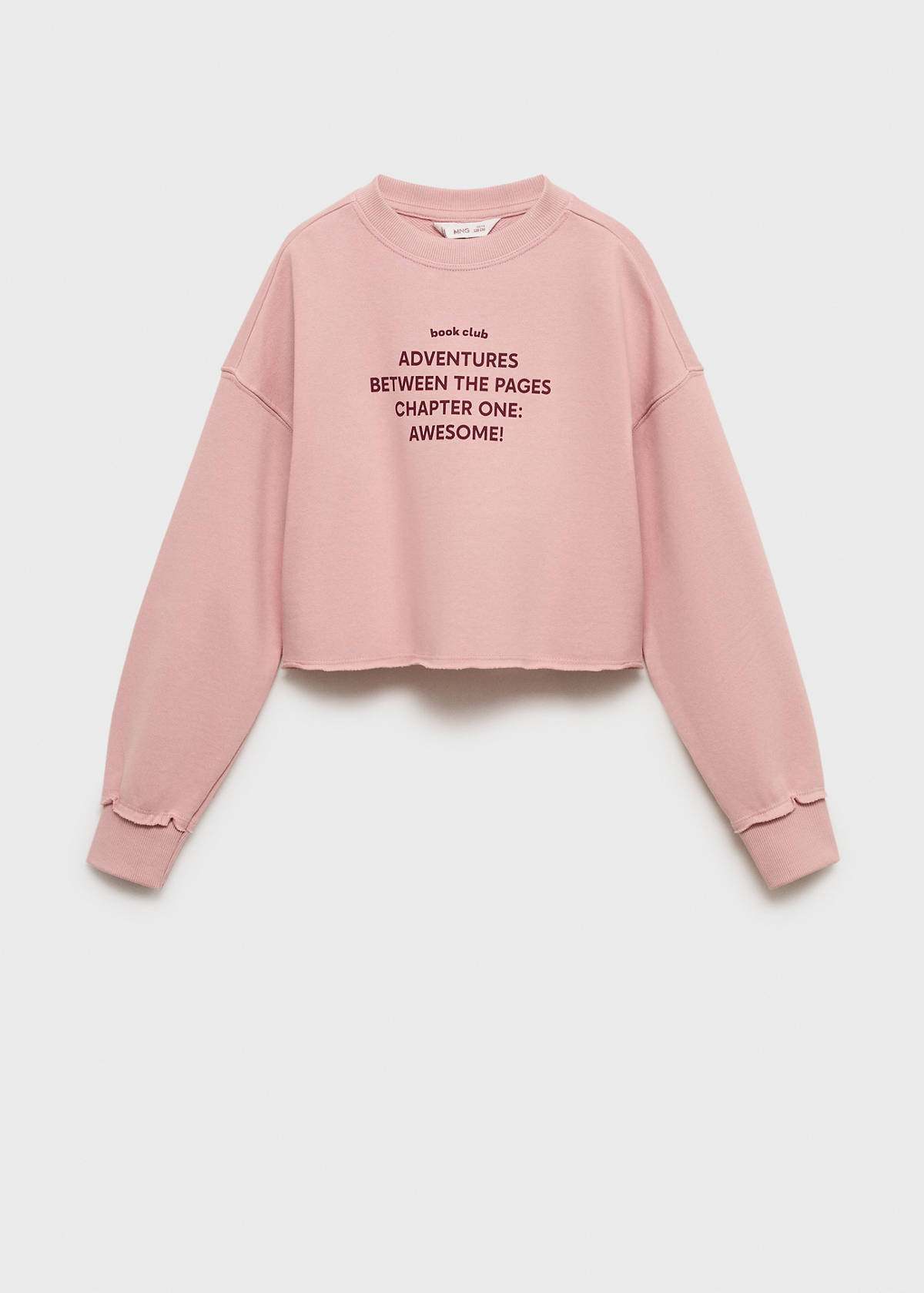Printed message sweatshirt — Pink