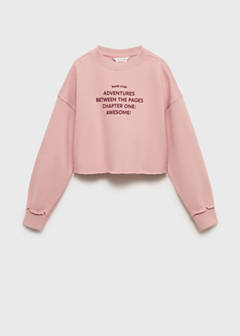 Printed message sweatshirt — Pink 3