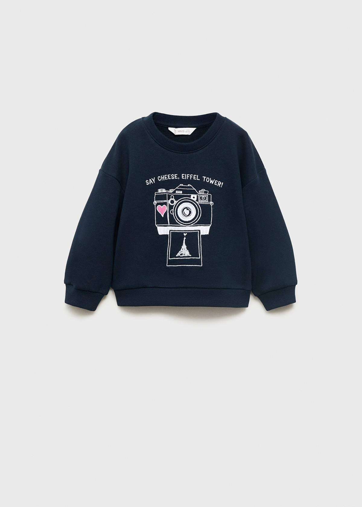Embroidered drawing sweatshirt — Navy