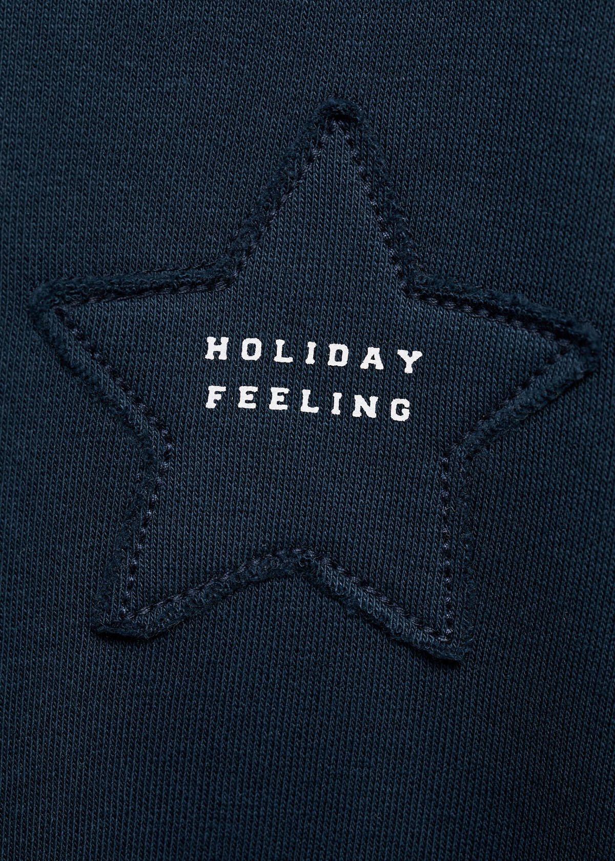 Sweatshirt with embroidered star — Navy