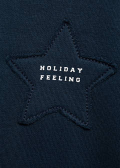 Sweatshirt with embroidered star — Navy 2