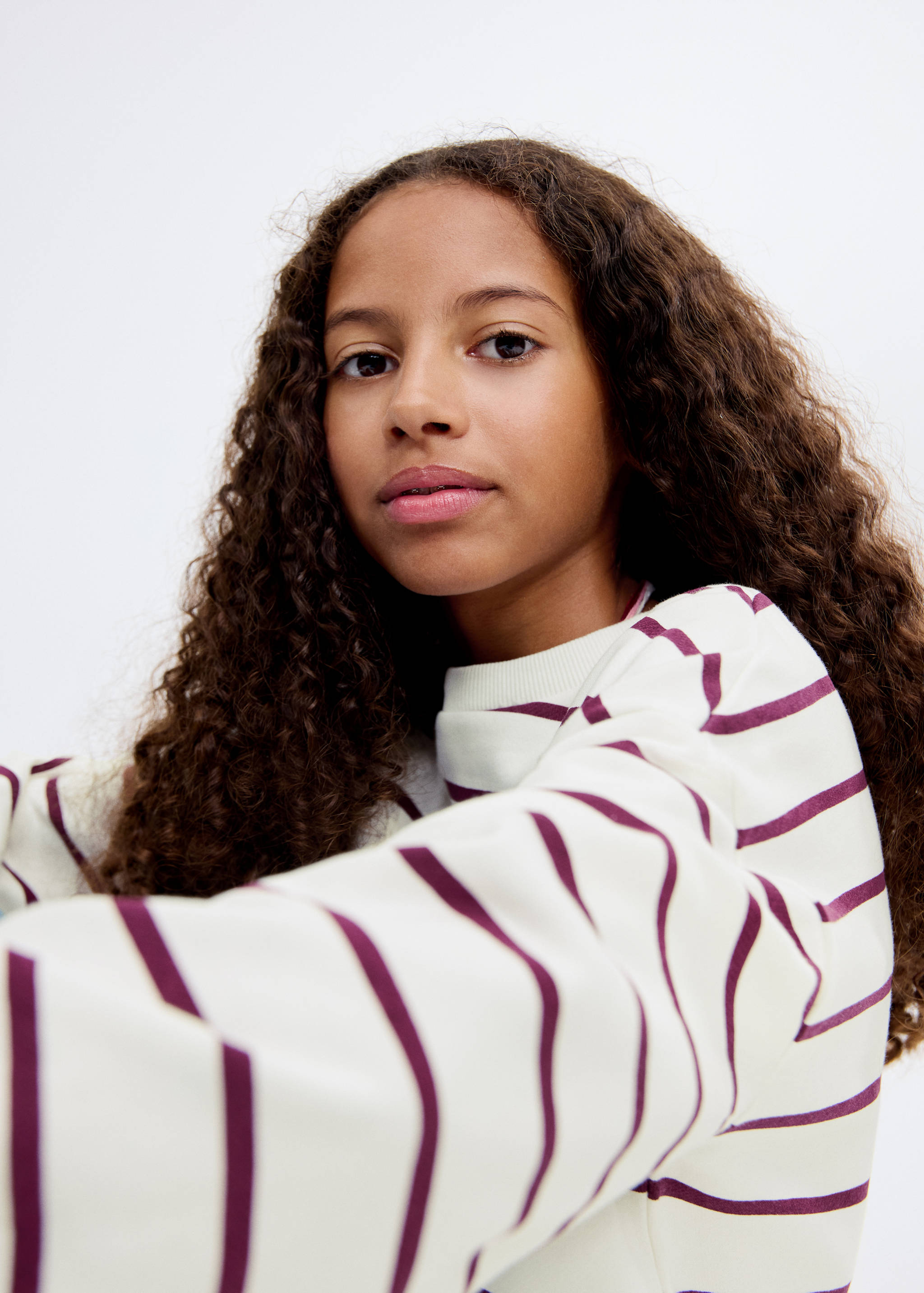 Sweat-shirt brodé rayures - Détail de l'article 1