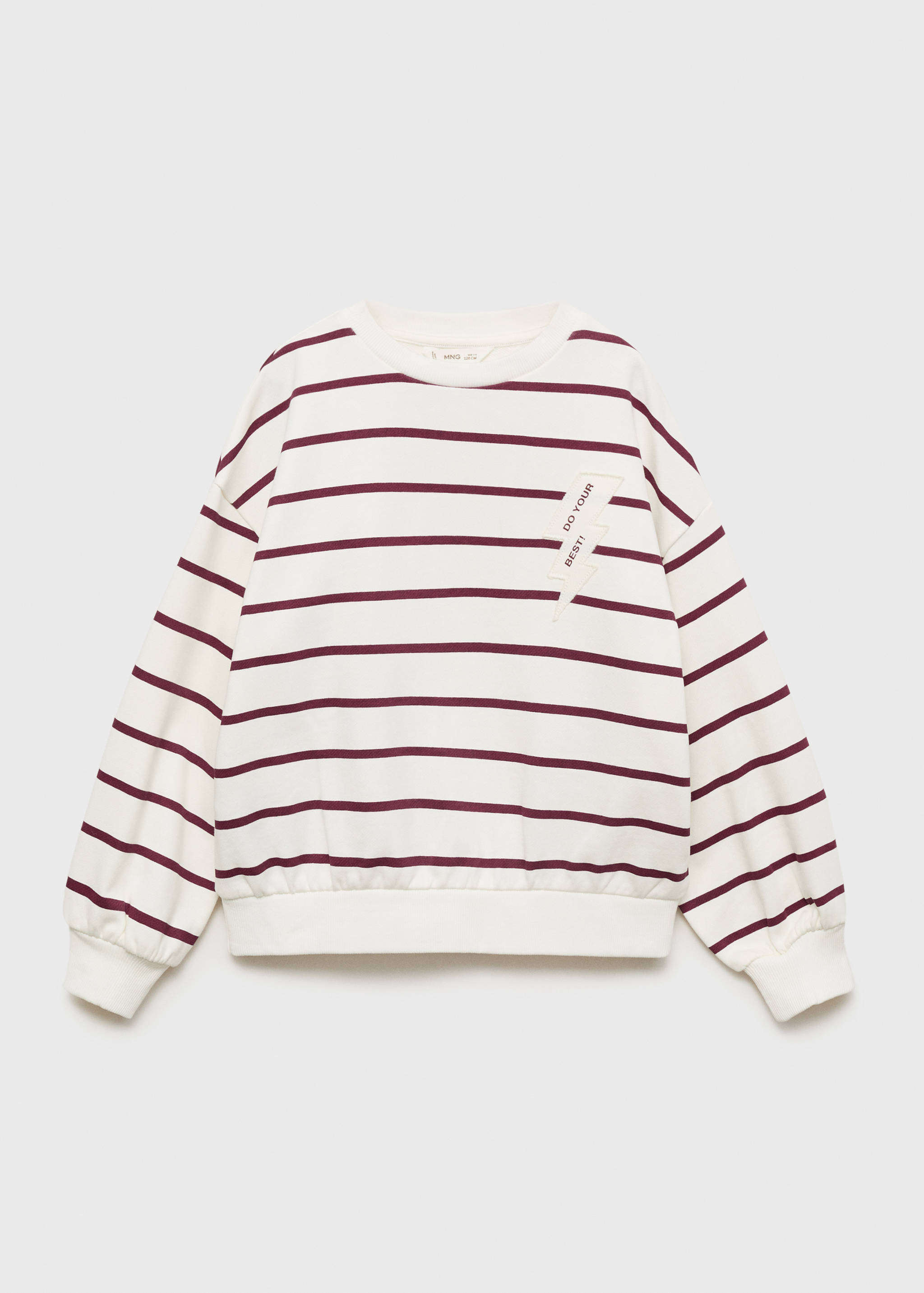 Sweat-shirt brodé rayures - Article sans modèle