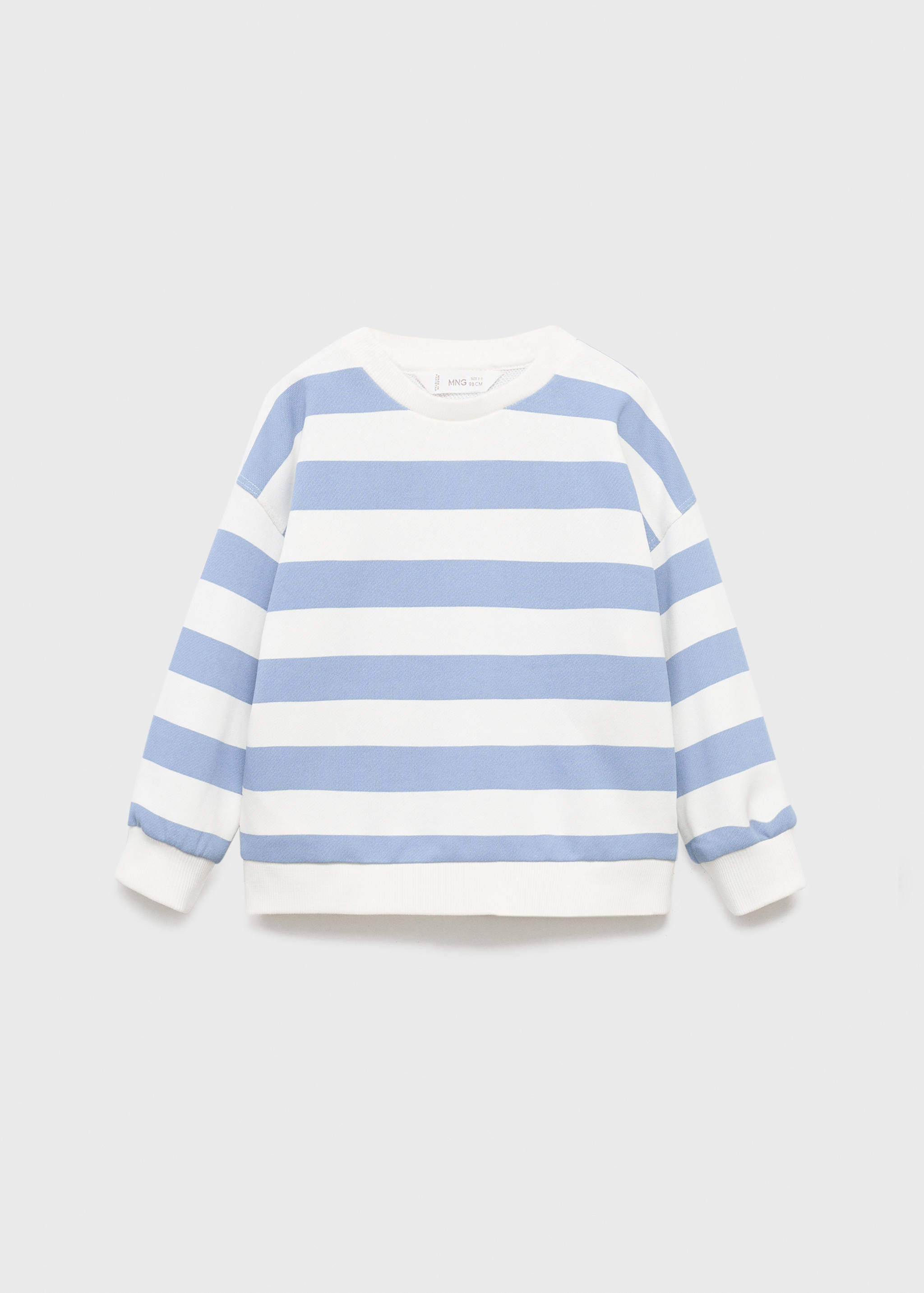Striped cotton-blend sweatshirt - Article without model