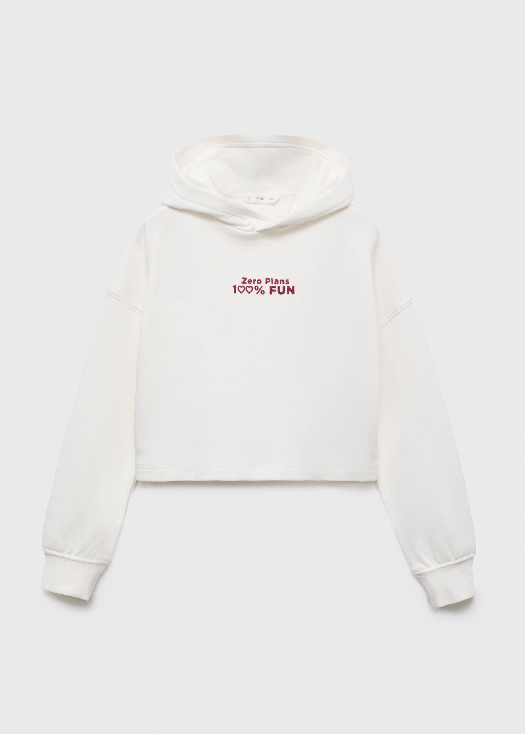 Свитшот с принтом и капюшоном - Изделие без модели