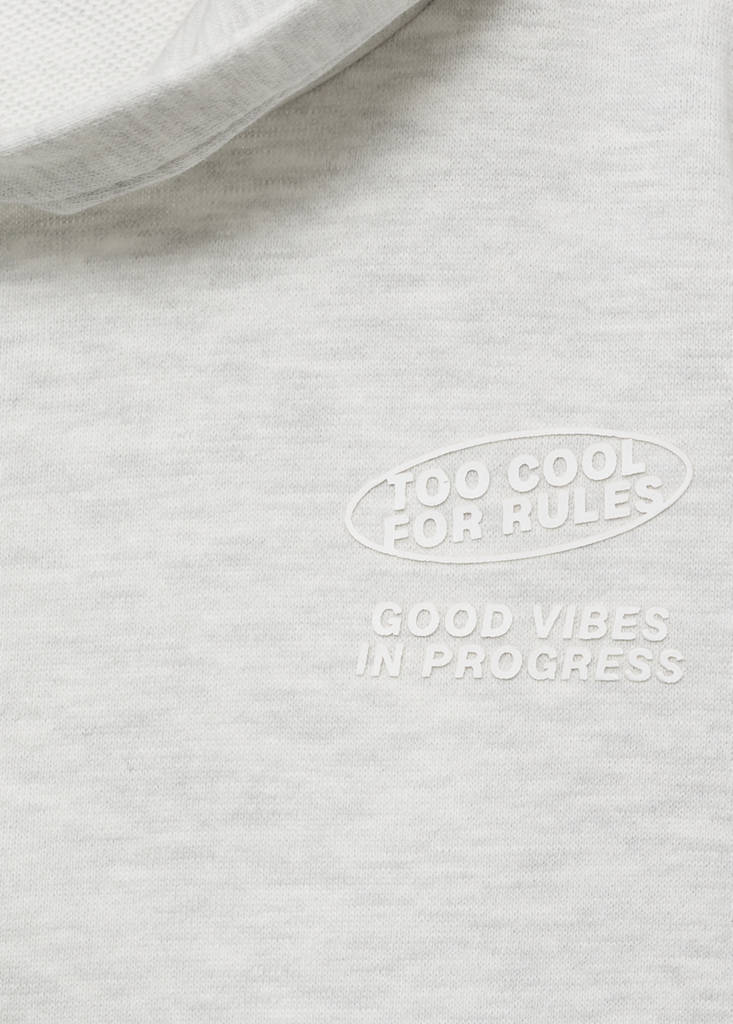 Printed hoodie — Light Heather Grey