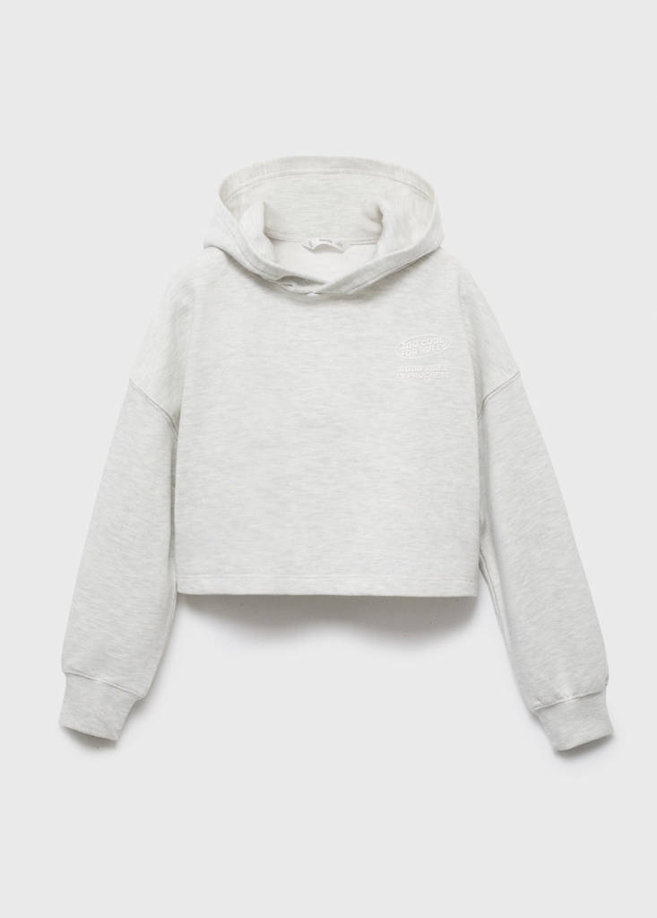 Printed hoodie — Light Heather Grey