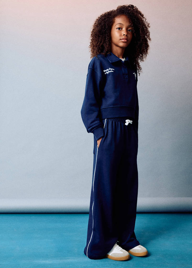 Polo-neck sweatshirt — Dark Navy