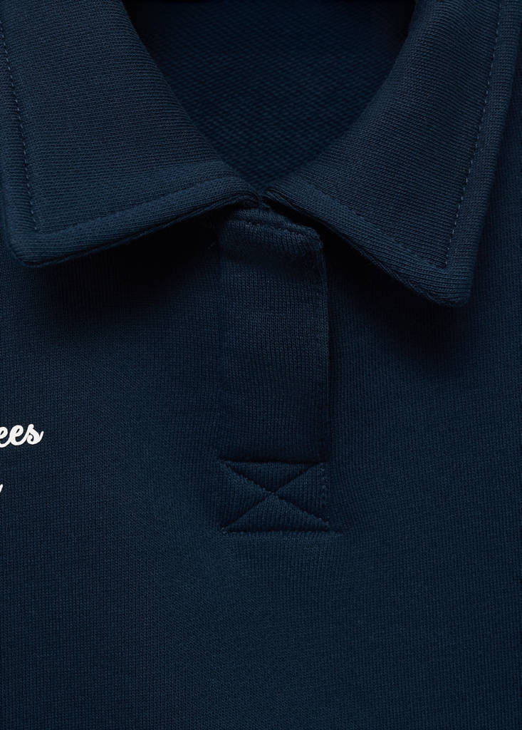 Polo-neck sweatshirt — Dark Navy