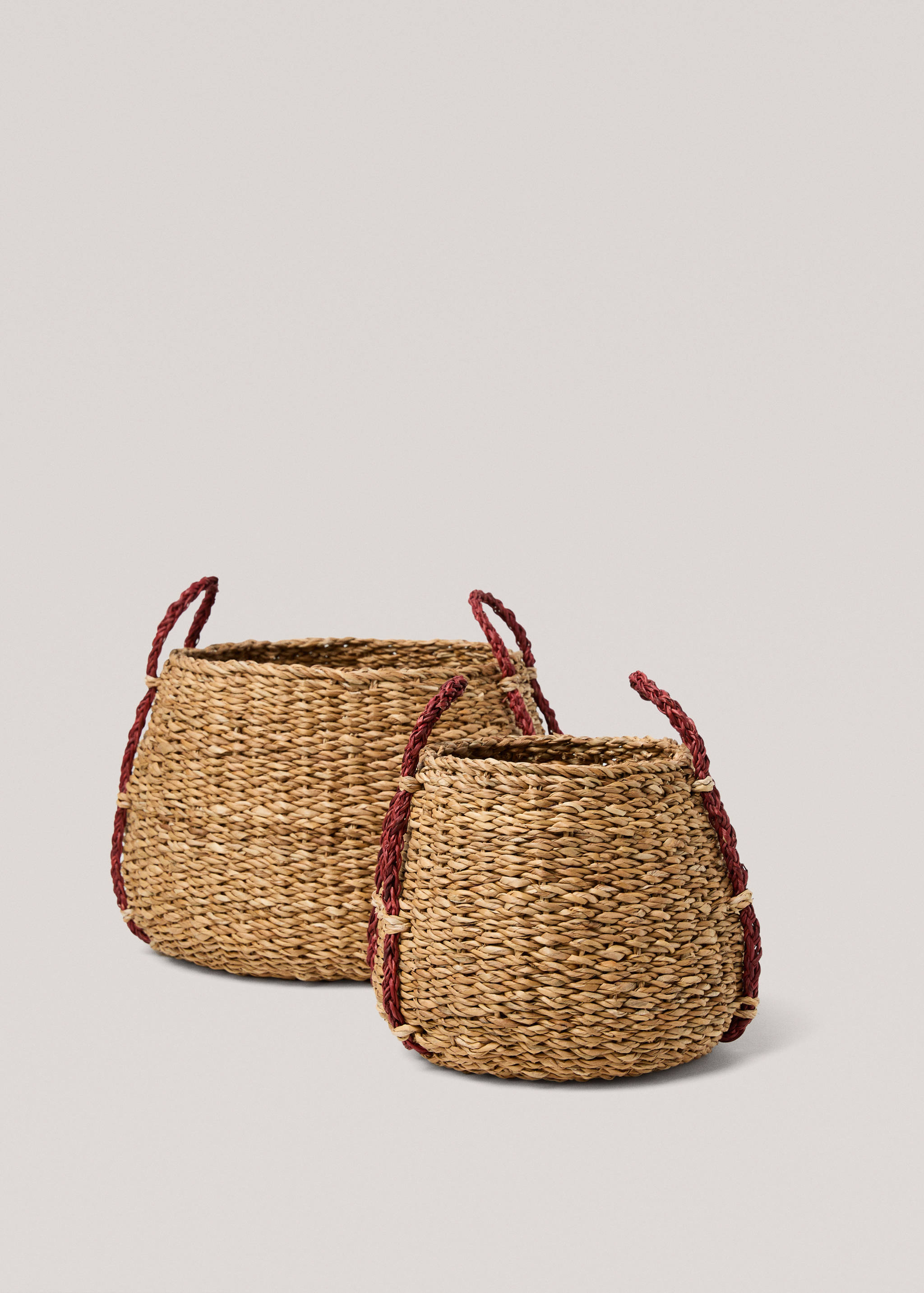 Koszyk z naturalnych włókien z kolorowymi uchwytami - Szczegóły artykułu 4