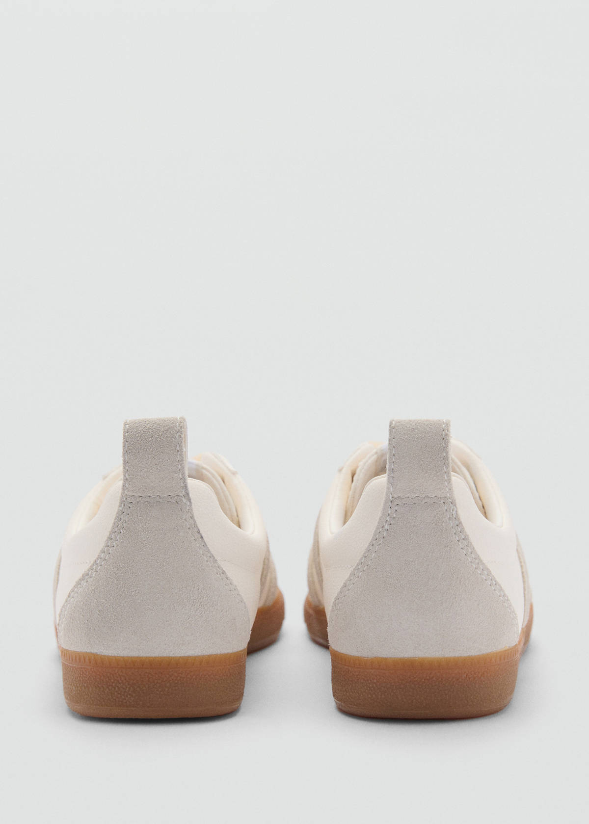 Contrast panel sneakers — White