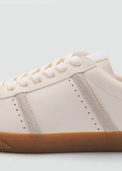 Contrast panel sneakers — White 4
