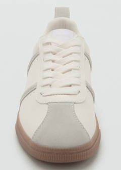 Contrast panel sneakers — White 5