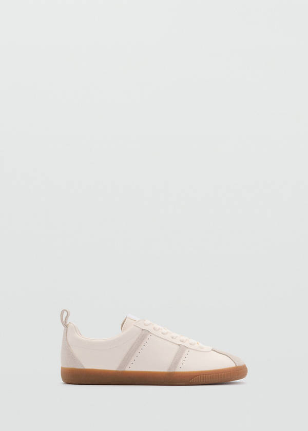 Contrast panel sneakers — White