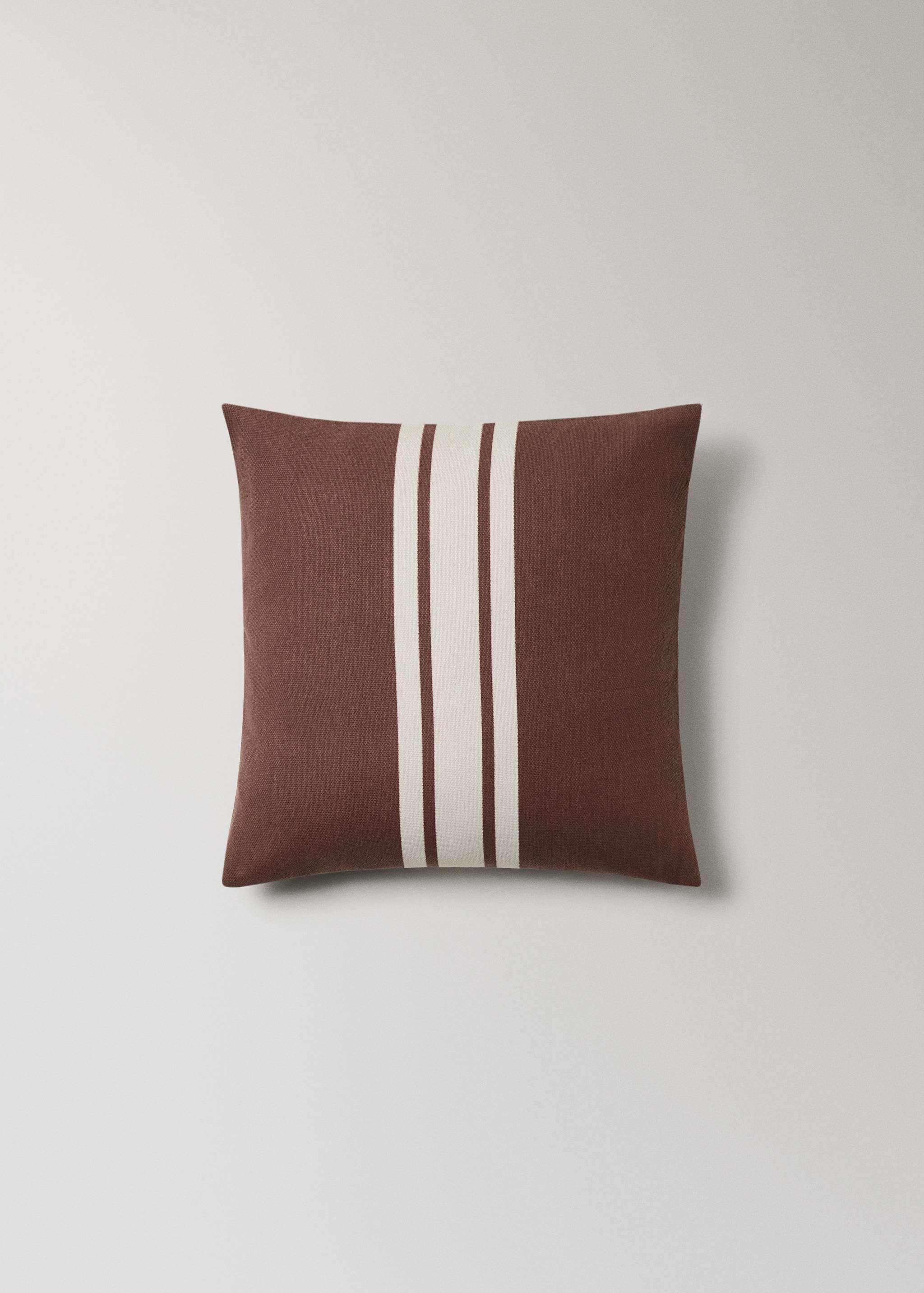 Cotton cushion cover with printed stripes 45x45 cm - Article without model