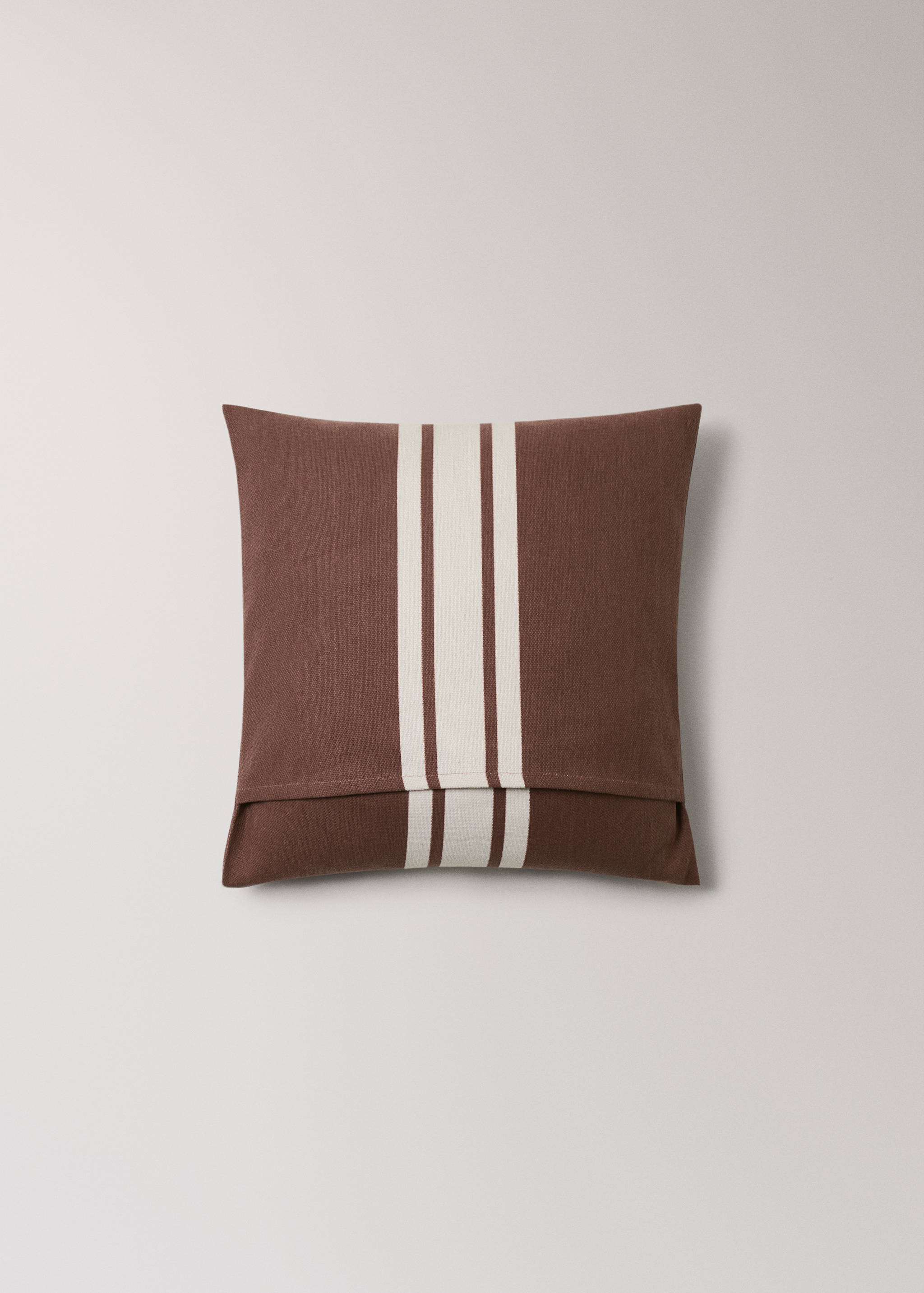 Cotton cushion cover with printed stripes 45x45 cm - Details of the article 1