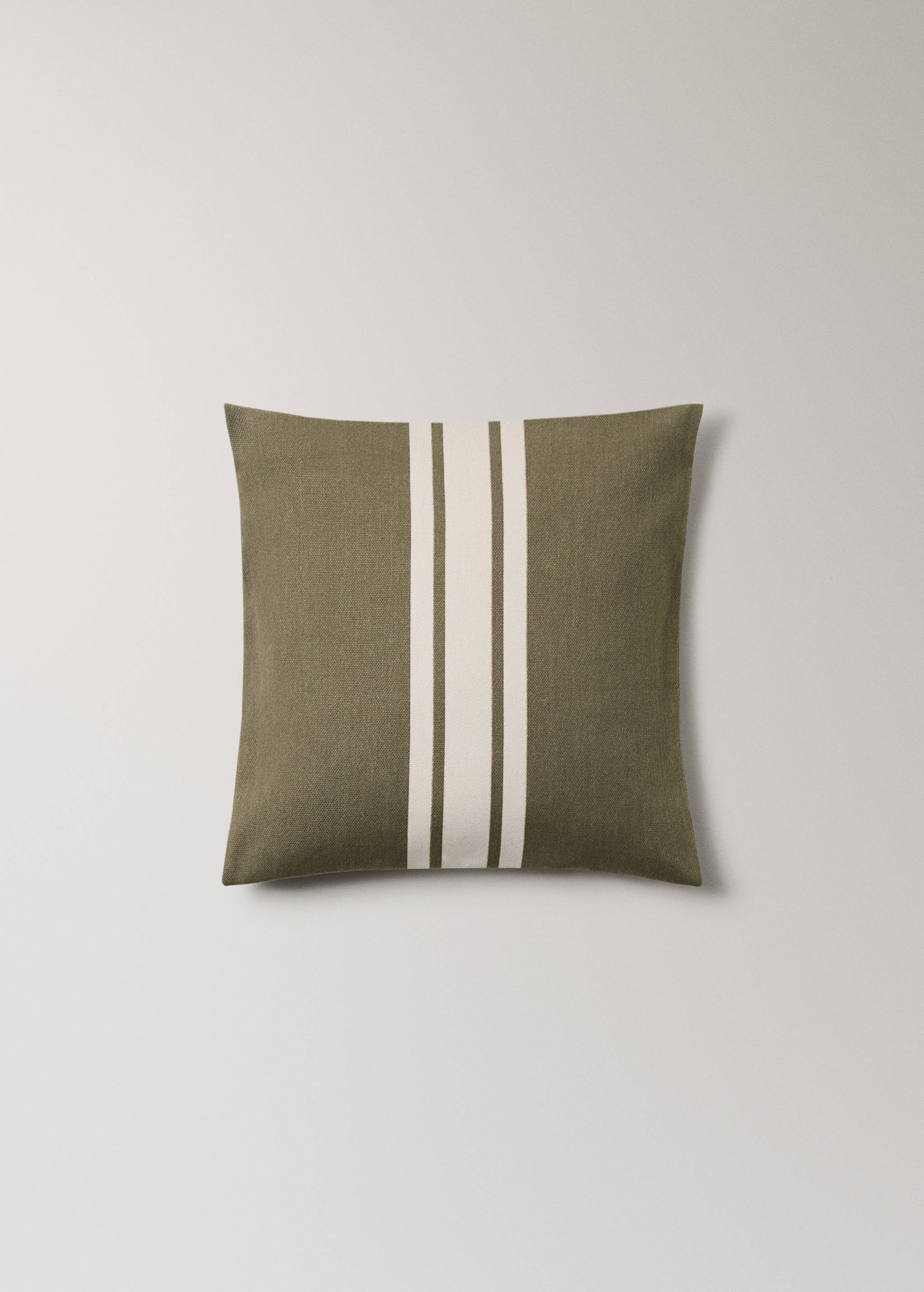 Cotton cushion cover with printed stripes 45x45 cm - Article without model
