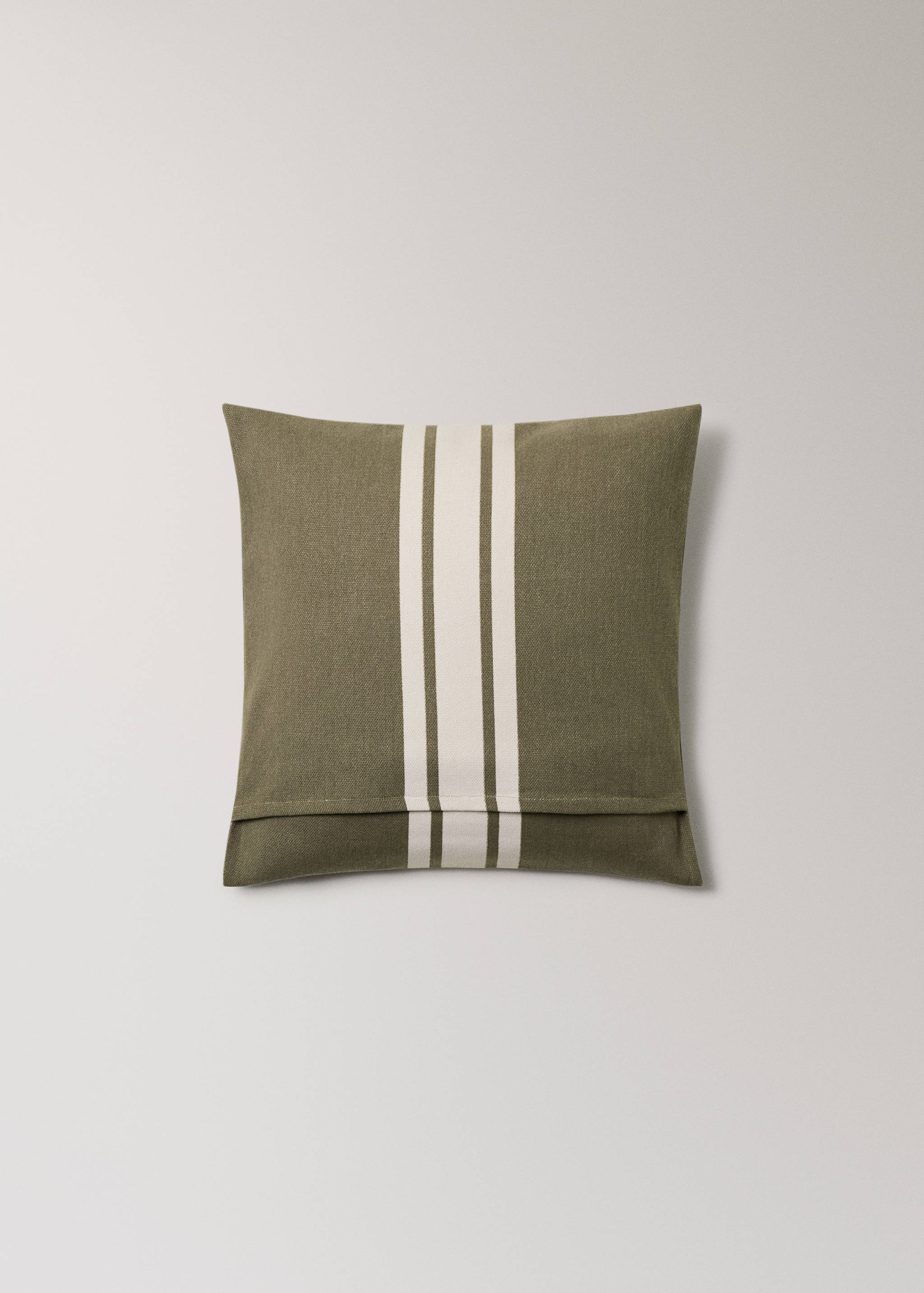 Cotton cushion cover with printed stripes 45x45 cm - Details of the article 1